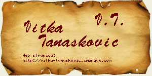 Vitka Tanasković vizit kartica
